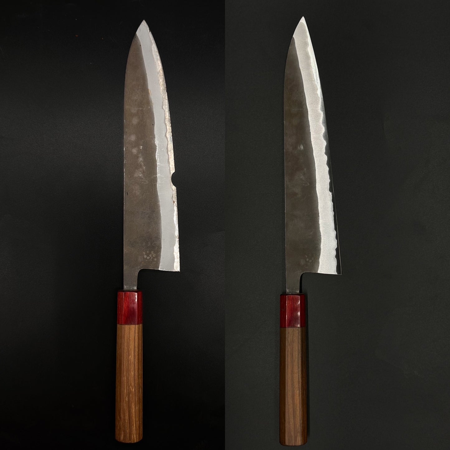 Reparera hack/spets på kniv - Shinogi