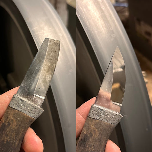 Reparera hack/spets + slipning