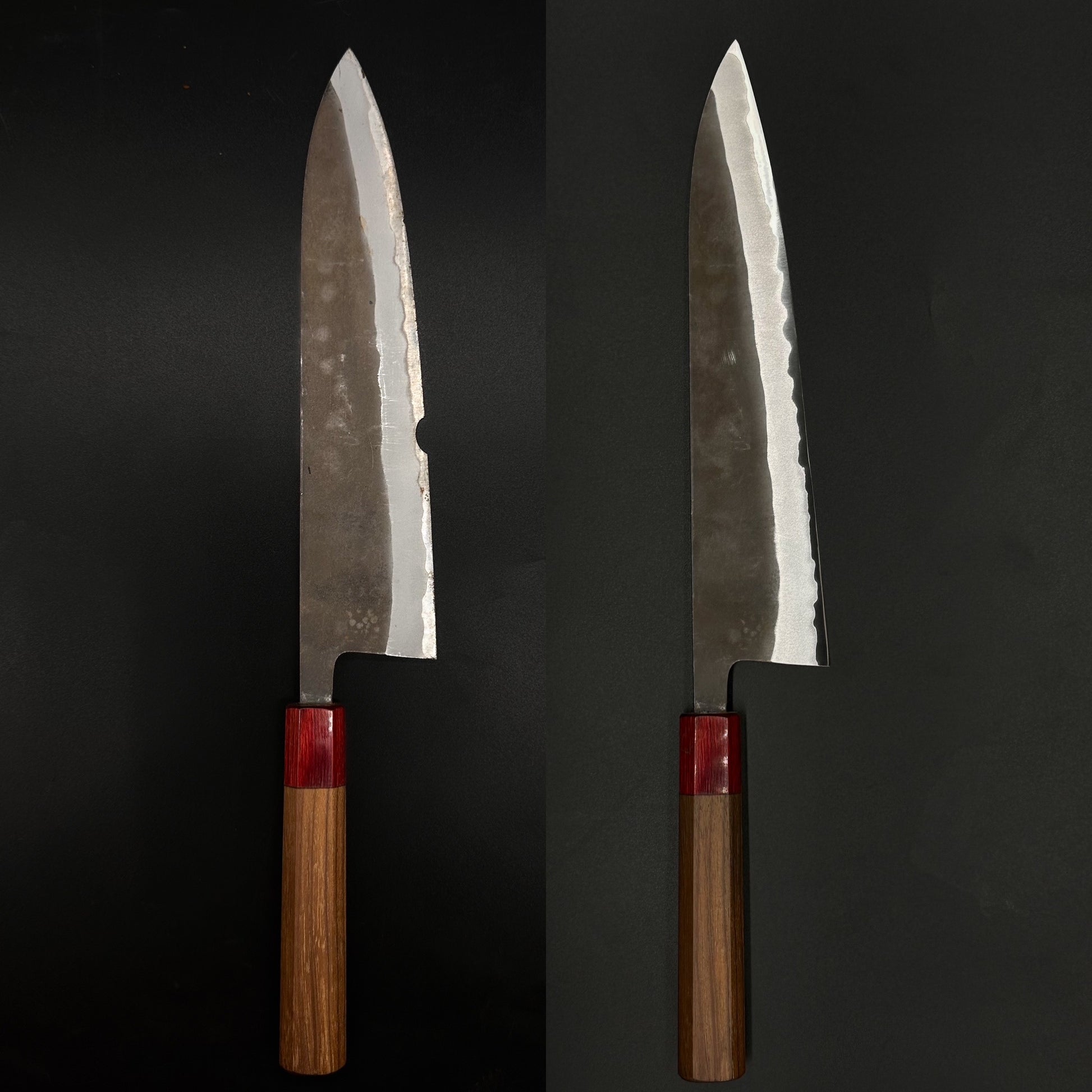 Reparera hack/spets på kniv - Shinogi